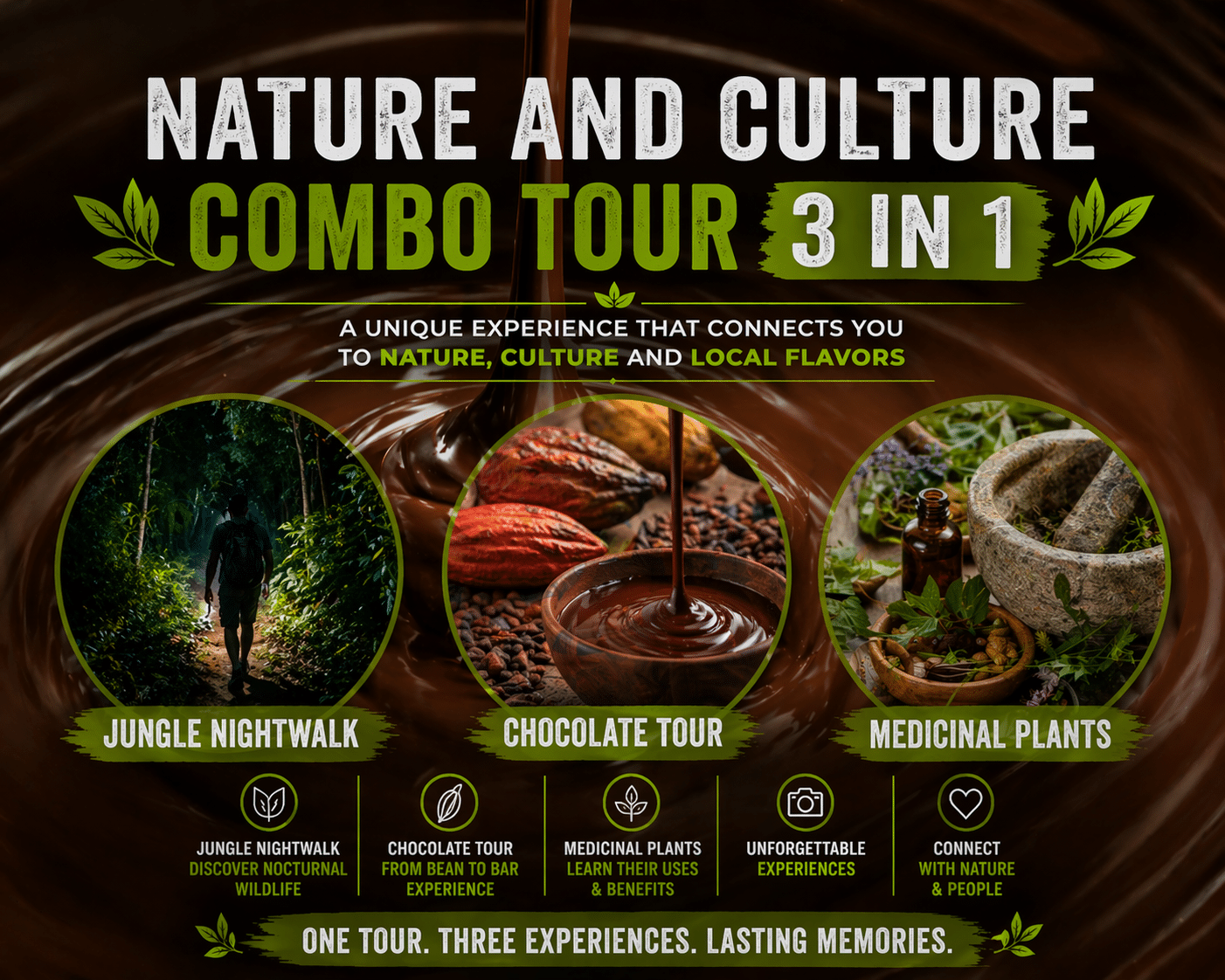 Cahuita Wildlife Lodge Combo tour 3 in 1
